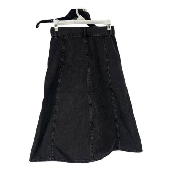 Madewell Womens Black Denim Midi Skirt Size 24 - Picture 9 of 9